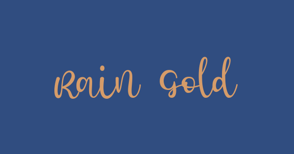 Rain Gold font thumb